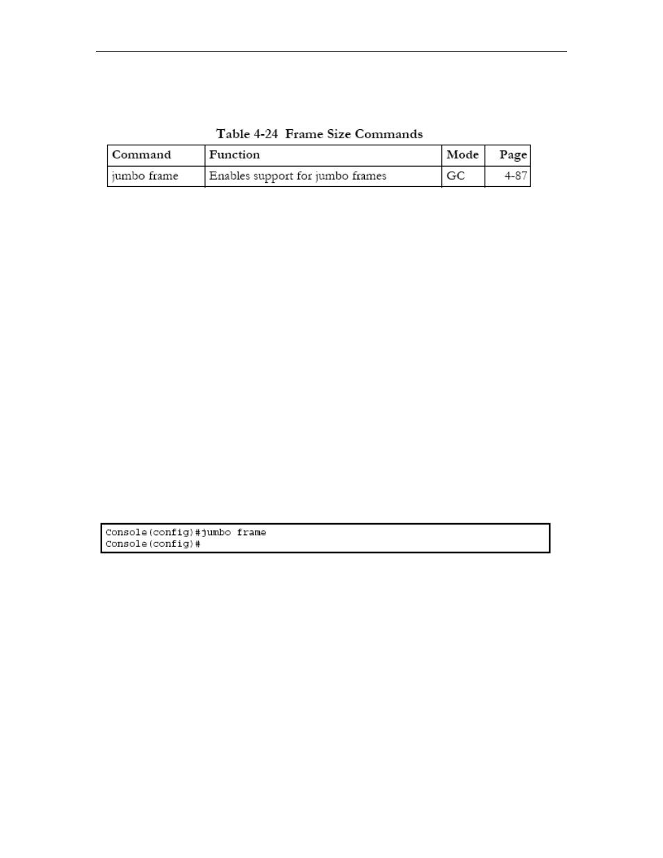 Frame size commands, Frame size commands -66, Acceptable frame type – sets the interface to acce | Asus GigaX2024SX User Manual | Page 234 / 370