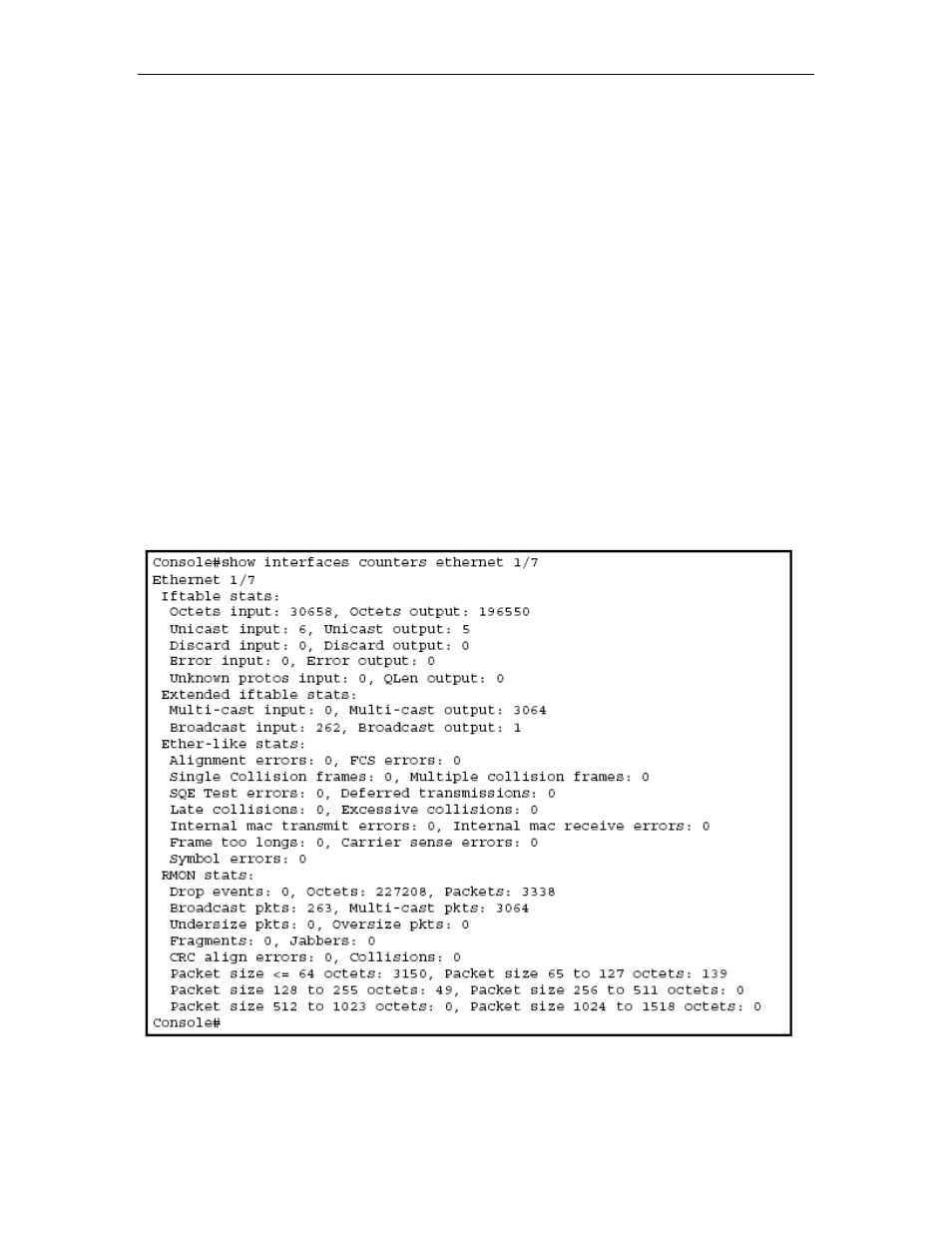 Show interfaces counters, Show interfaces counters -116 | Asus GigaX2024SX User Manual | Page 284 / 370