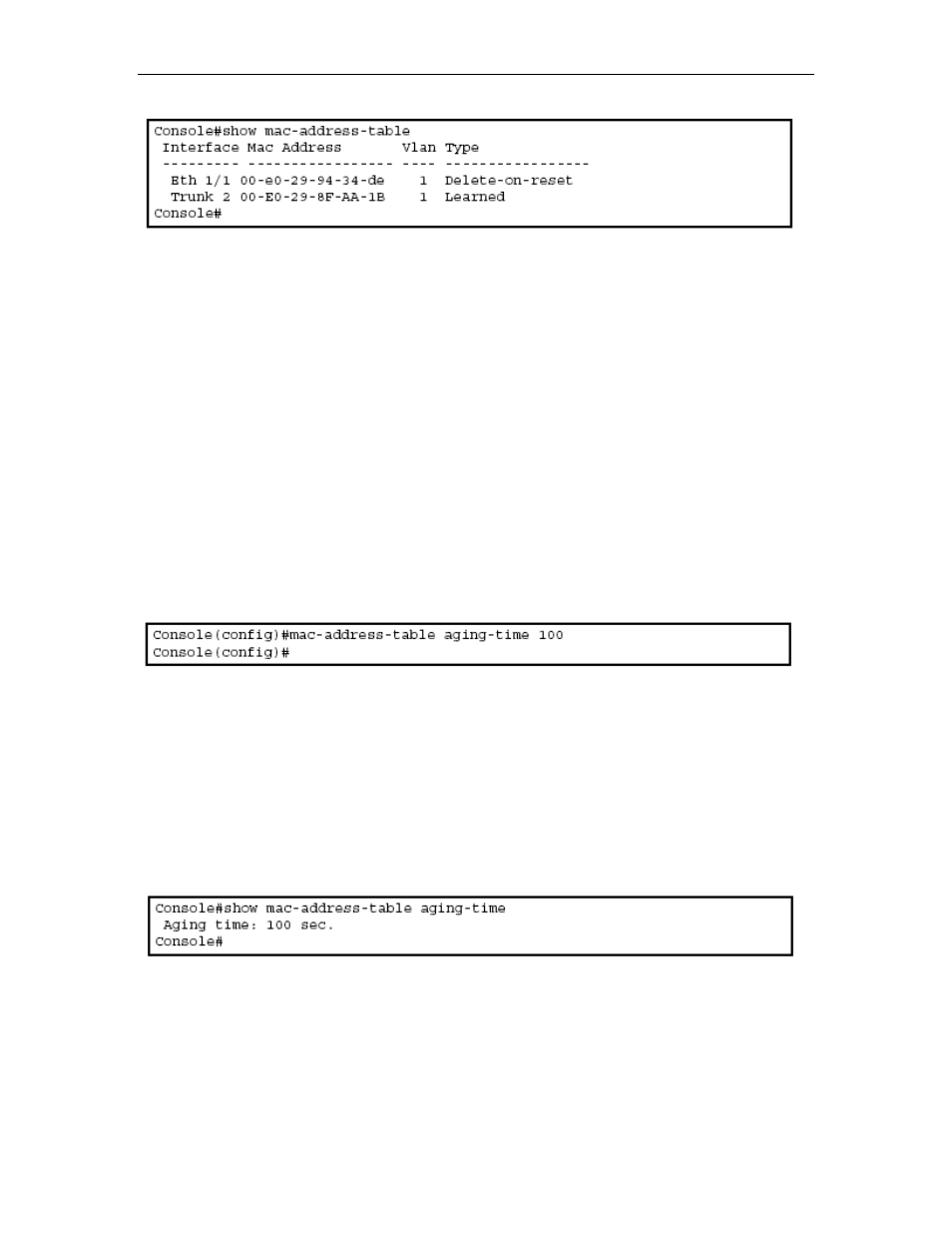 Mac-address-table aging-time, Show mac-address-table aging-time, Lan id drop-down menu | Asus GigaX2024SX User Manual | Page 306 / 370