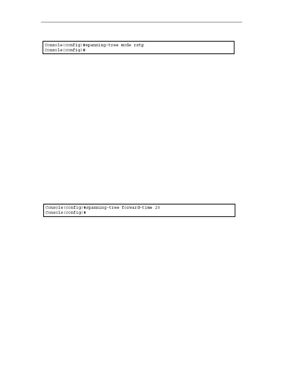 Spanning-tree forward-time, Spanning-tree hello-time, Panning-tree forward-time | Panning-tree hello-time | Asus GigaX2024SX User Manual | Page 309 / 370