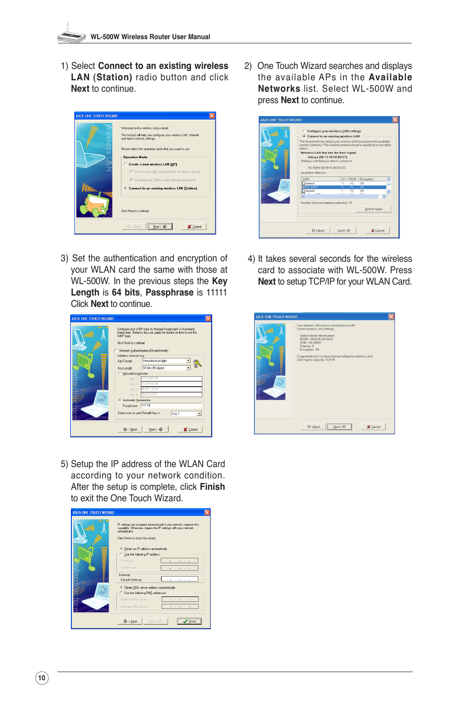 Asus WL-500W User Manual | Page 12 / 43