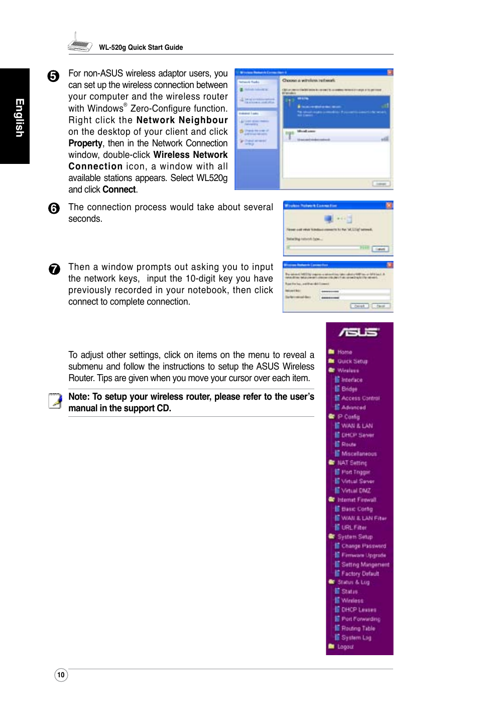 Asus WL-520G User Manual | Page 12 / 136