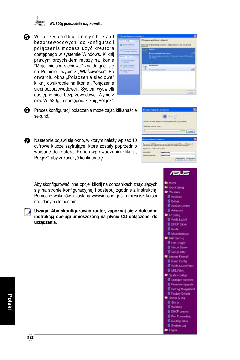 Asus WL-520G User Manual | Page 124 / 136