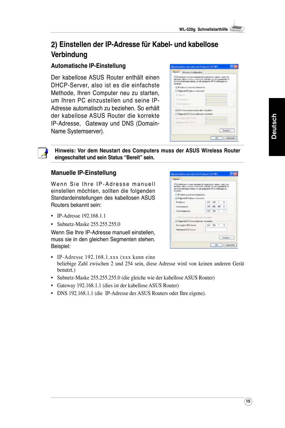 Asus WL-520G User Manual | Page 17 / 136