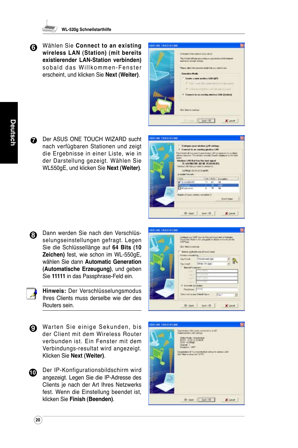 Asus WL-520G User Manual | Page 22 / 136