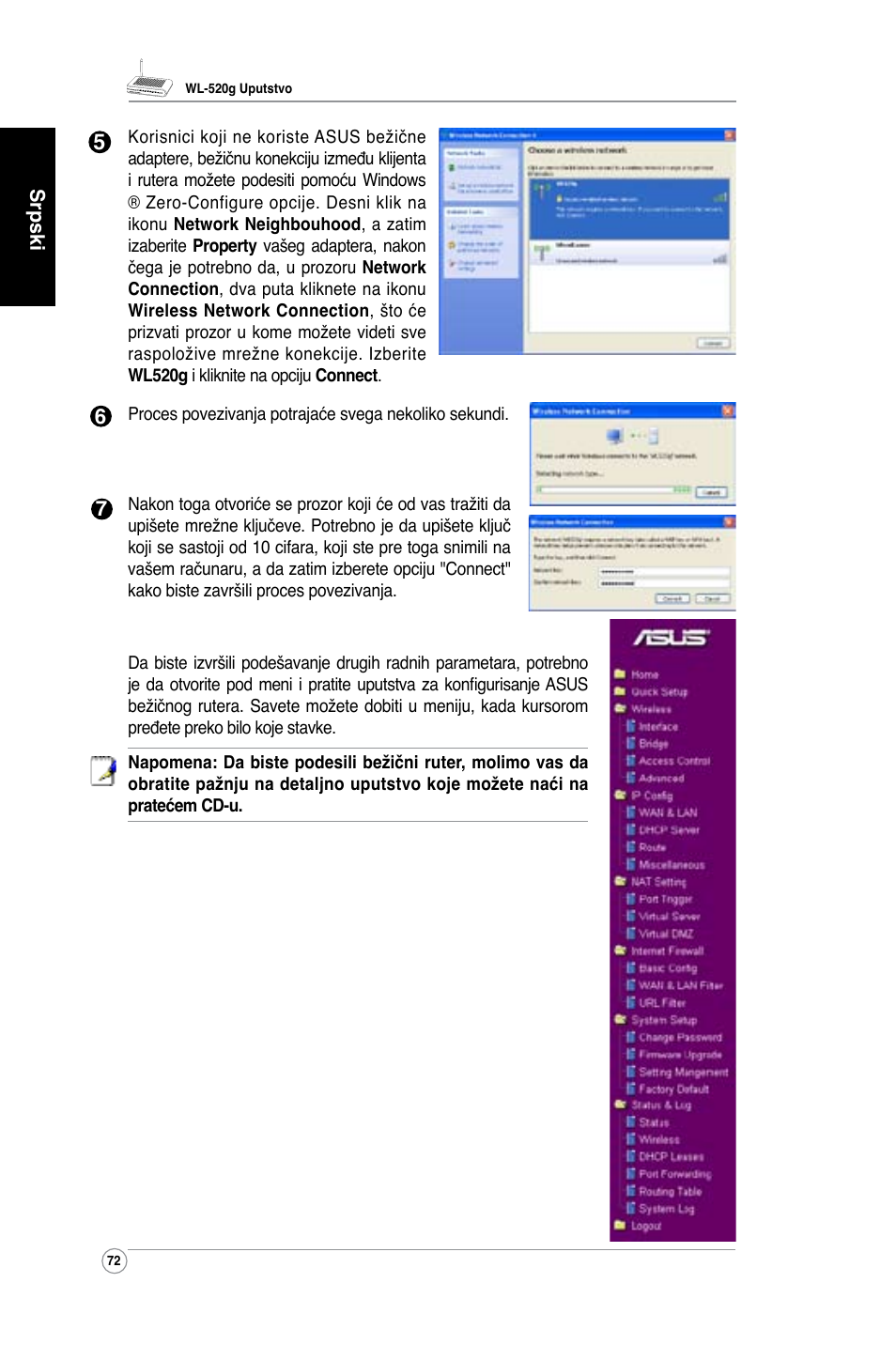 Asus WL-520G User Manual | Page 74 / 136