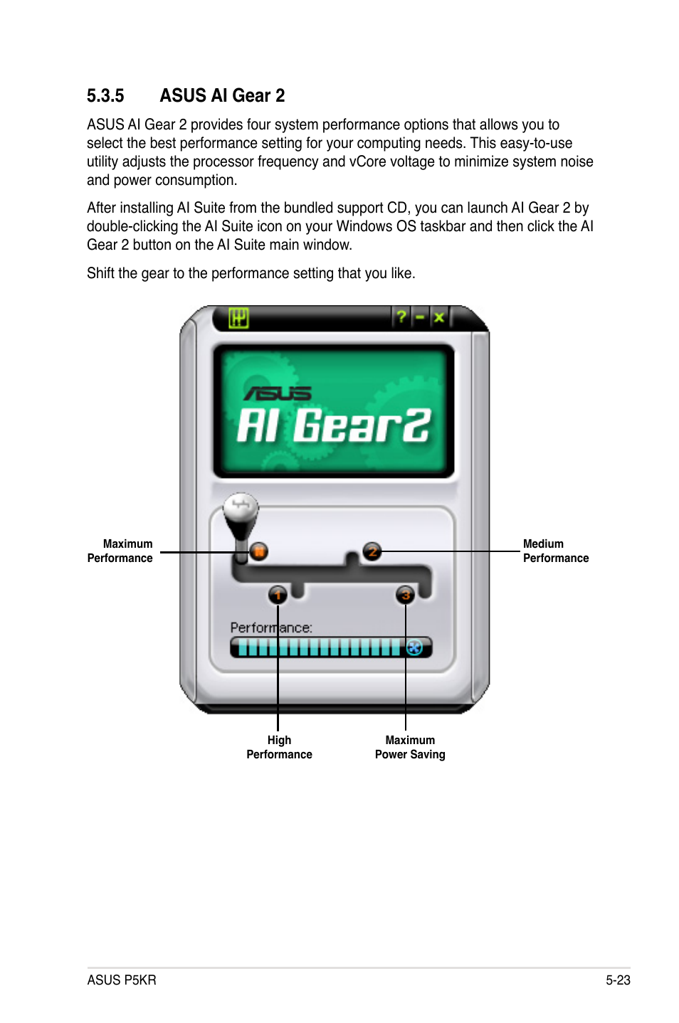 5 asus ai gear 2 | Asus P5KR User Manual | Page 131 / 160