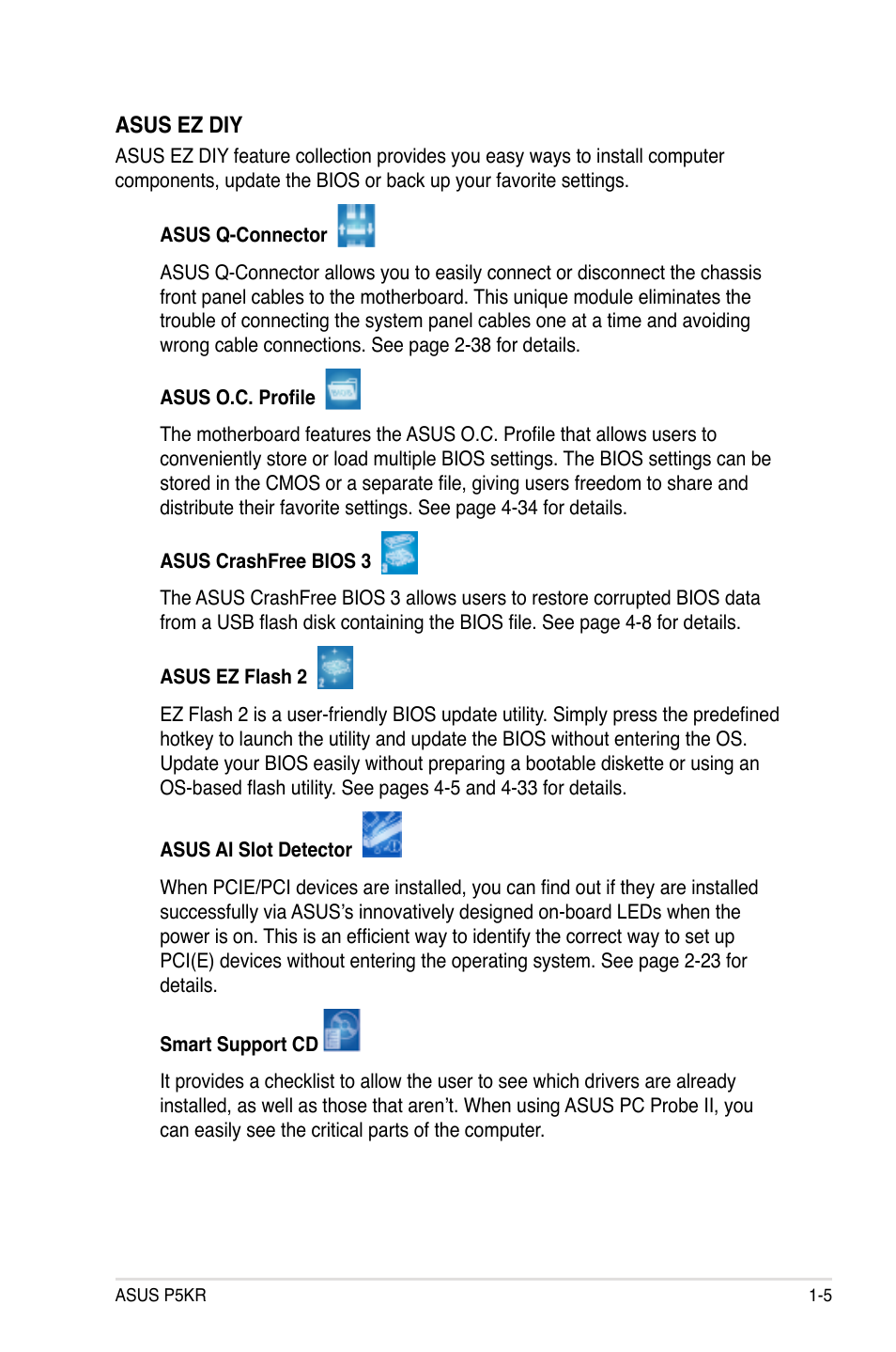 Asus P5KR User Manual | Page 21 / 160