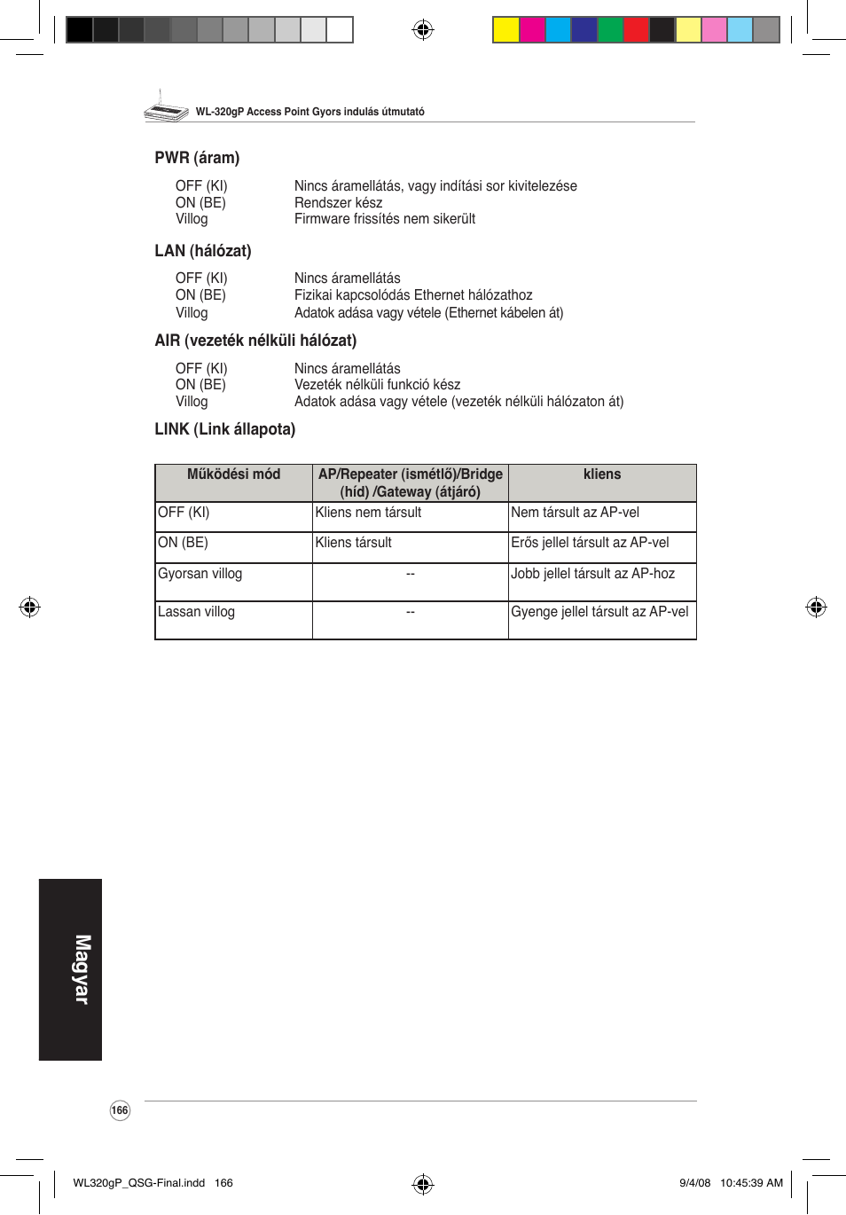 Magyar | Asus WL-320gP User Manual | Page 167 / 379