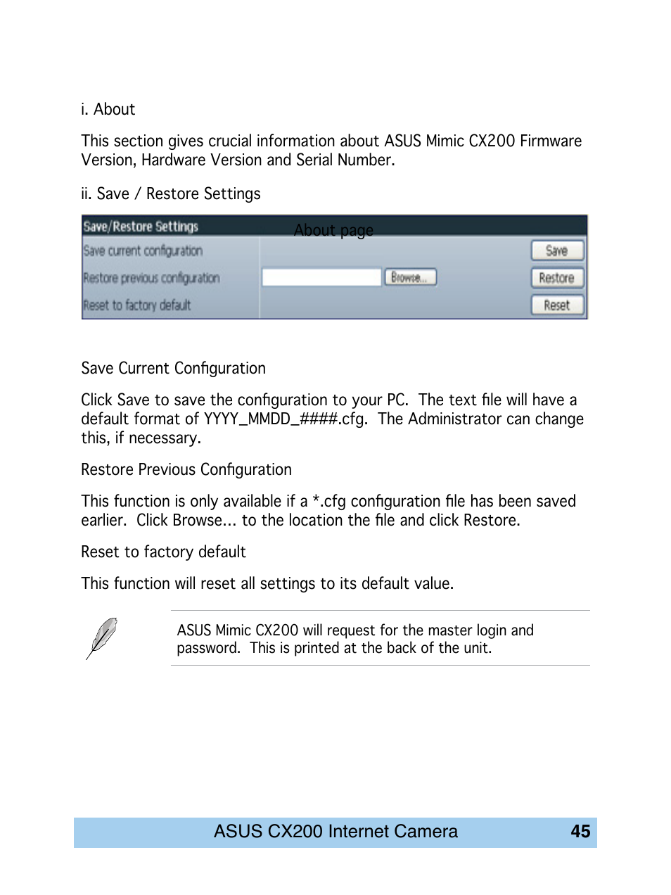 Asus CX200 User Manual | Page 49 / 94