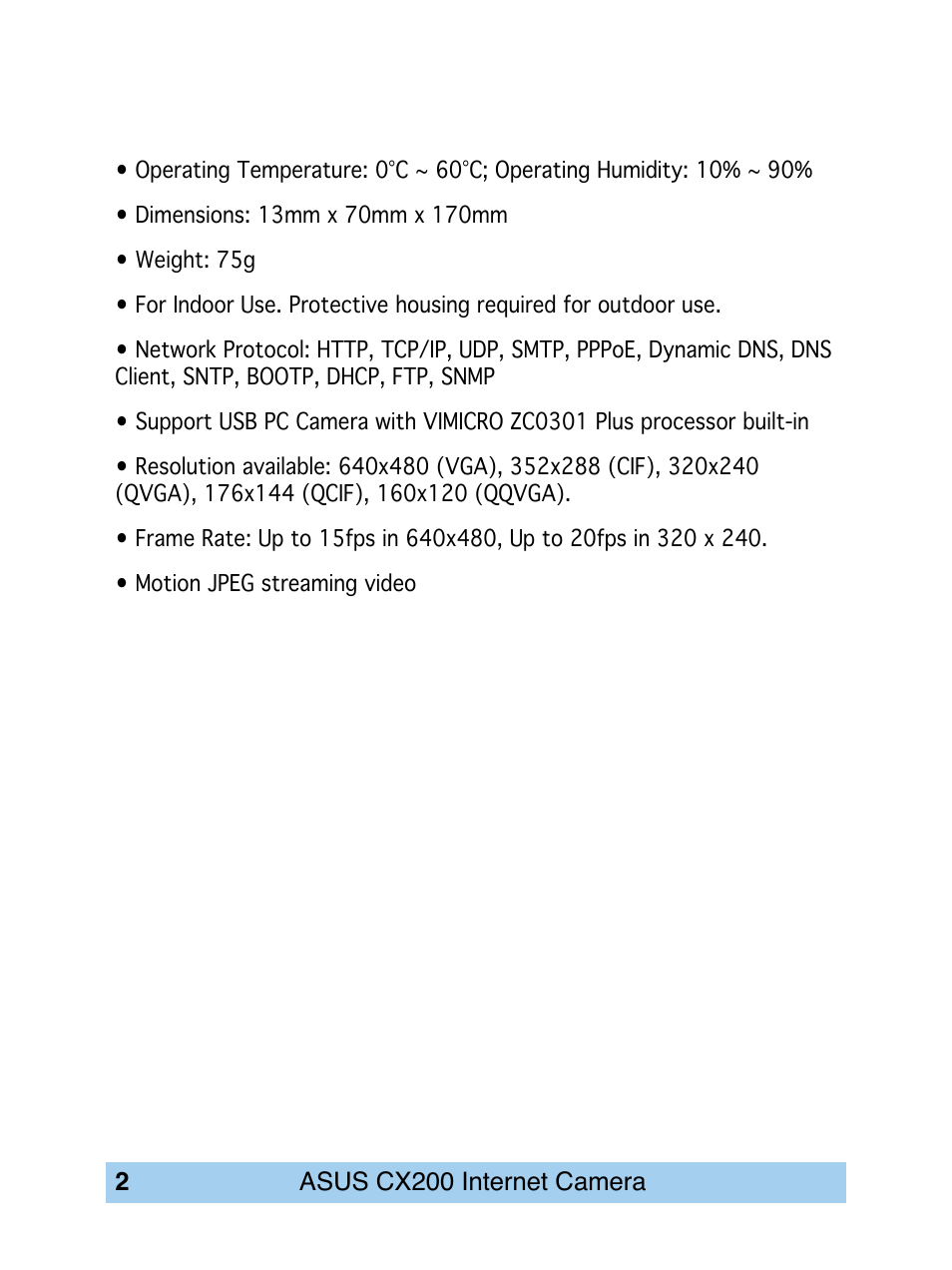 Asus CX200 User Manual | Page 6 / 94
