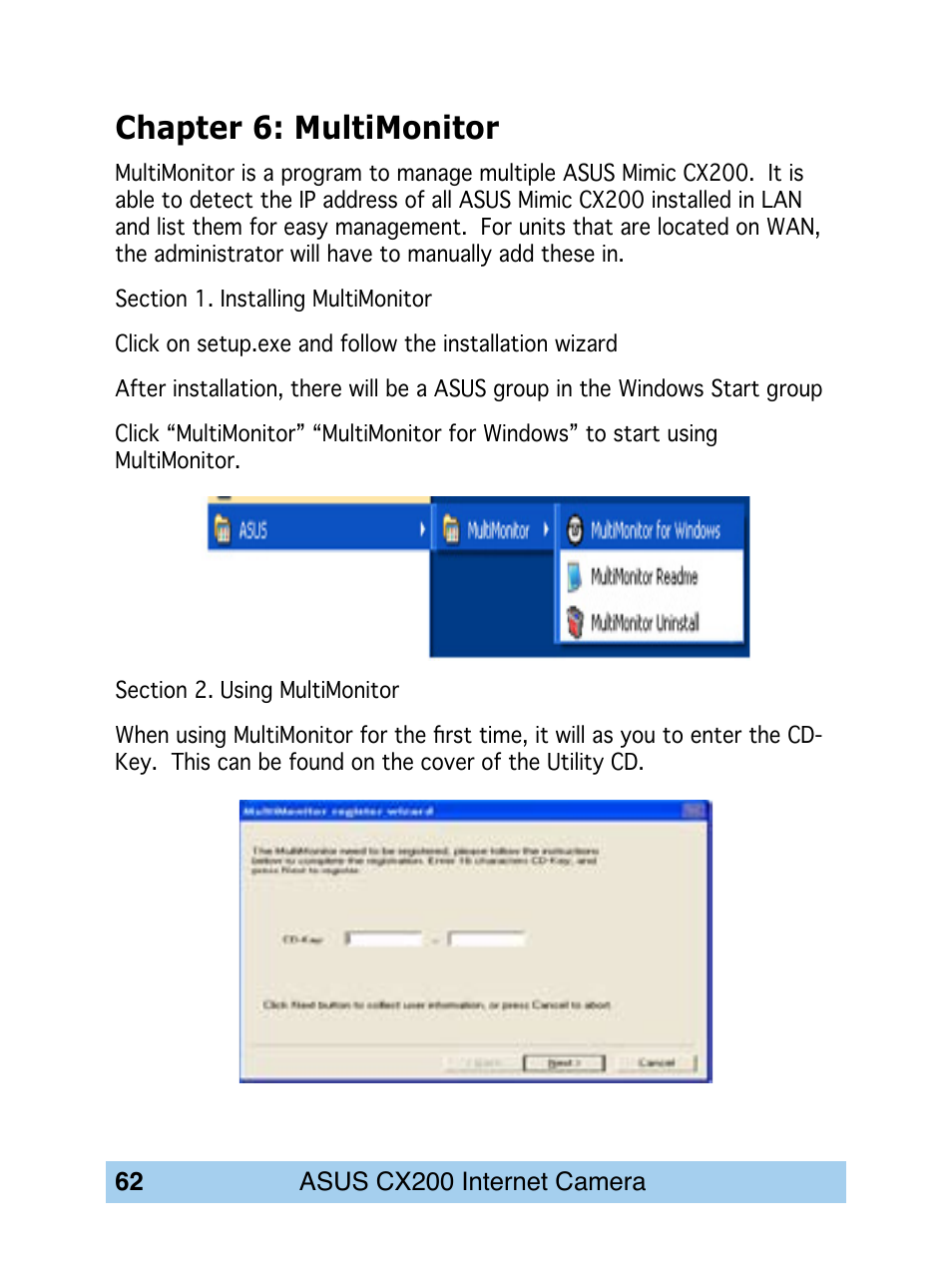 Chapter 6: multimonitor | Asus CX200 User Manual | Page 66 / 94