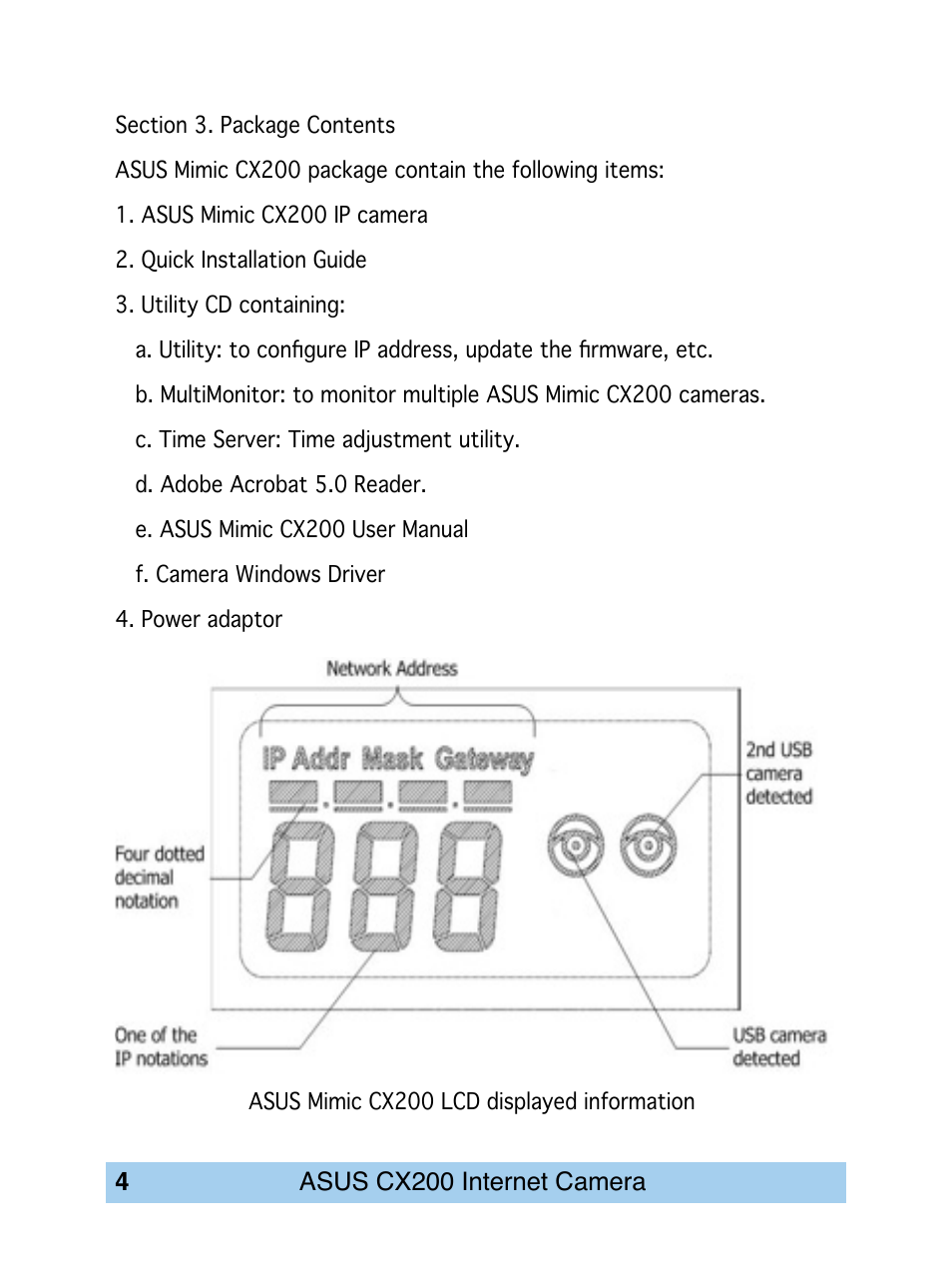 Asus CX200 User Manual | Page 8 / 94