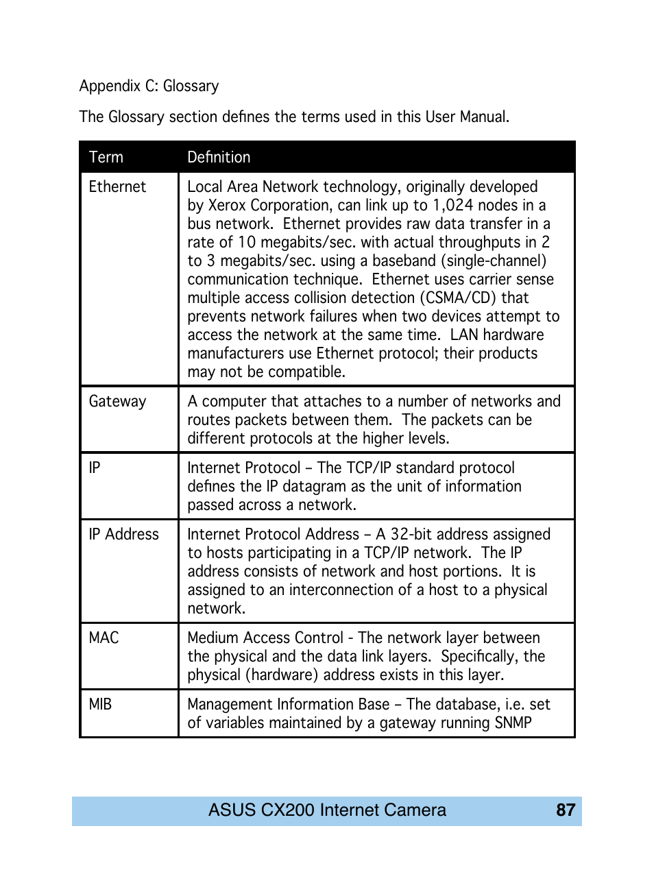 Asus CX200 User Manual | Page 91 / 94