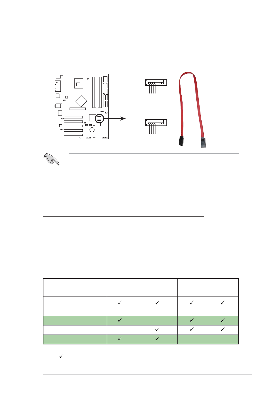 Parallel ata and serial ata device configurations, P4p8x se sata connectors sata2, Sata1 | Asus P4P8X SE User Manual | Page 33 / 78