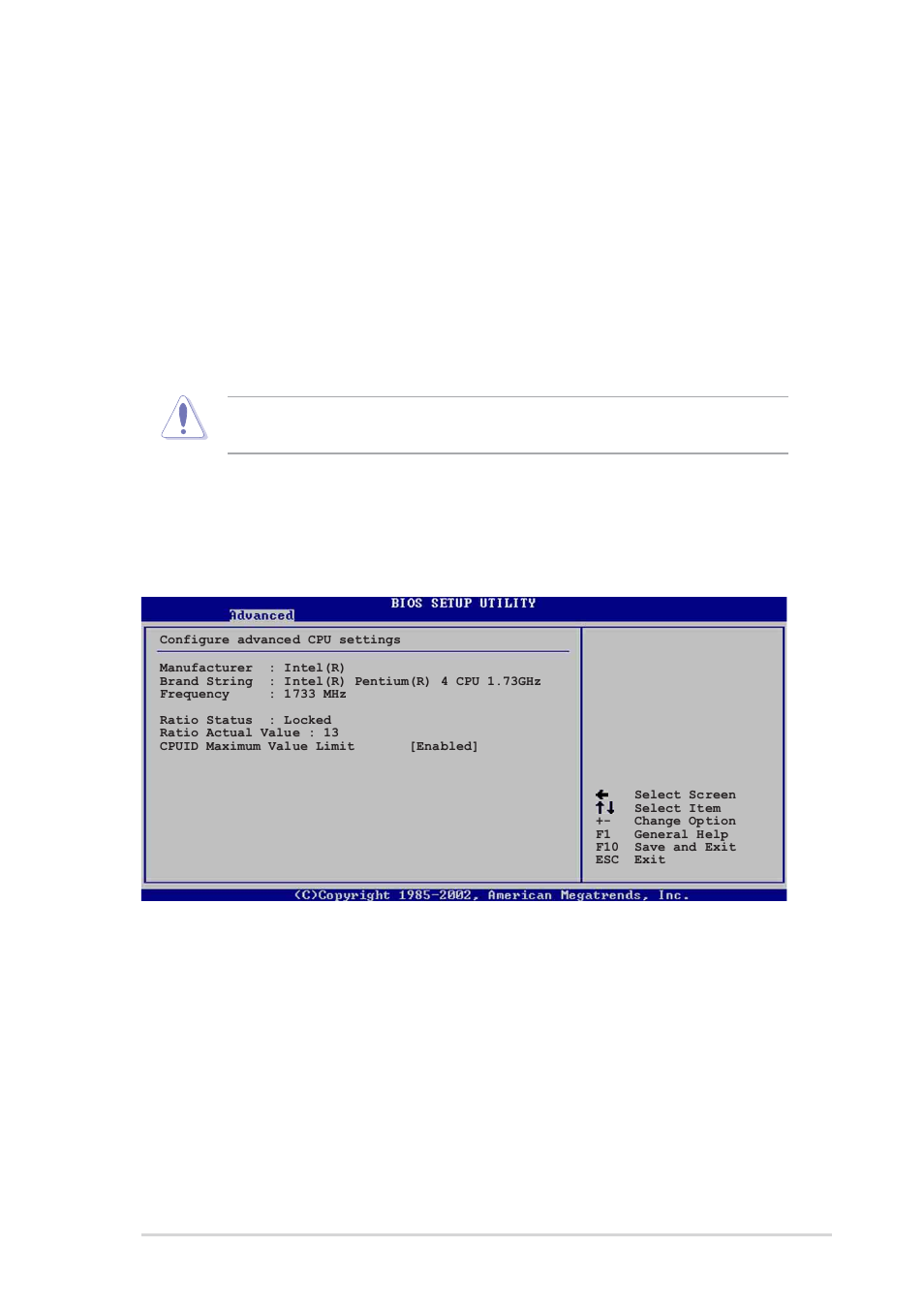 2 cpu configuration, Ddr reference voltage [auto, Agp vddq voltage [1.50v | Performance mode [auto, Cpuid maximum value limit [enabled | Asus P4P8X SE User Manual | Page 55 / 78