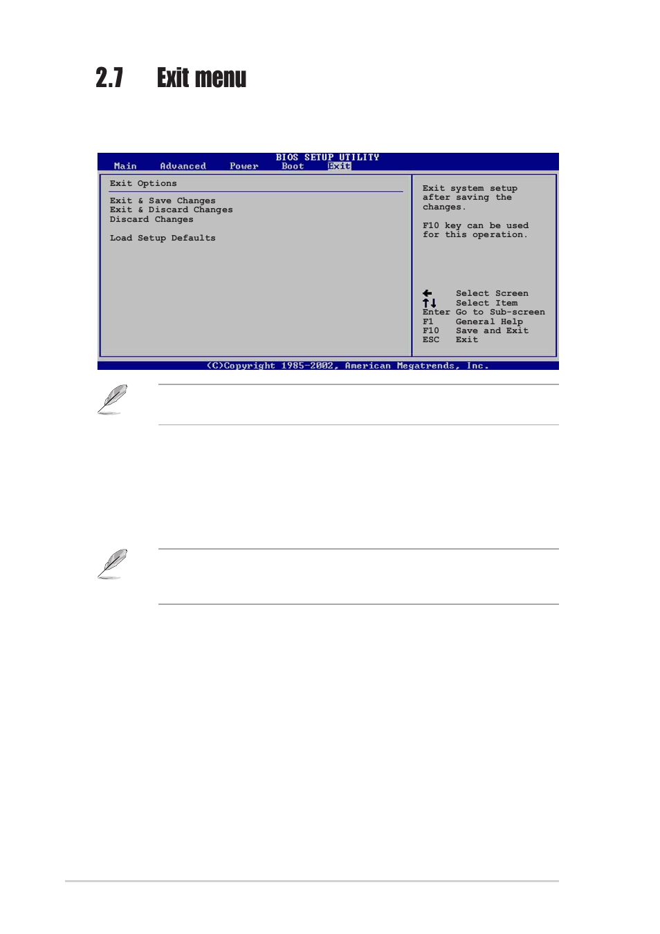 7 exit menu | Asus P4P8X SE User Manual | Page 72 / 78