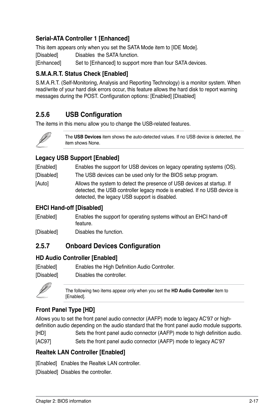 6 usb configuration, 7 onboard devices configuration | Asus P8H61-M2/TPM/SI User Manual | Page 43 / 58