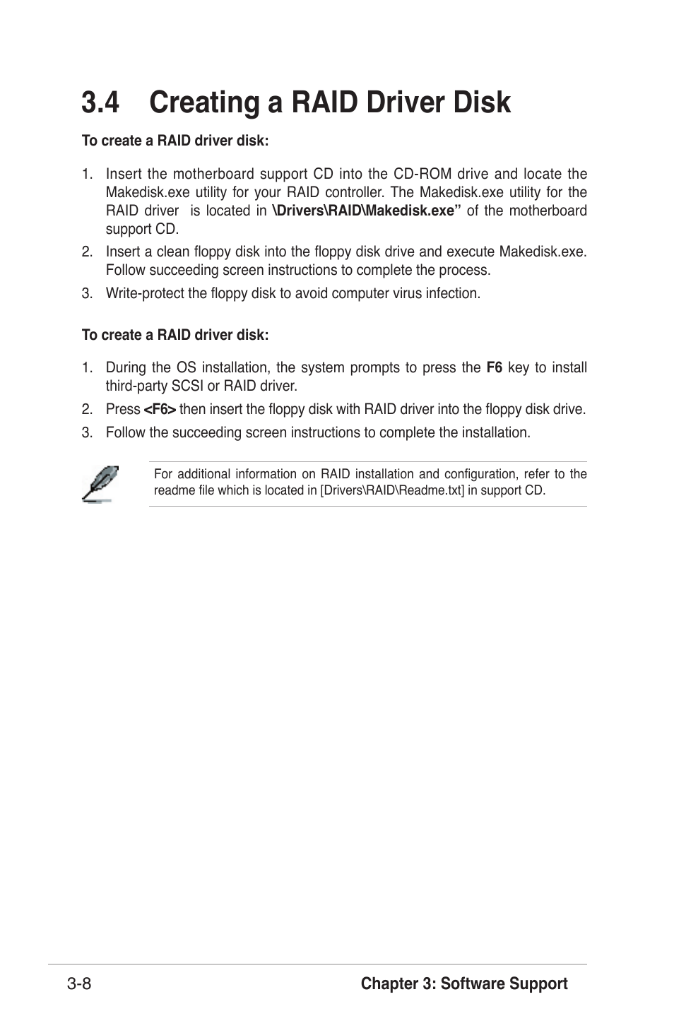 4 creating a raid driver disk | Asus K8U-X User Manual | Page 76 / 80