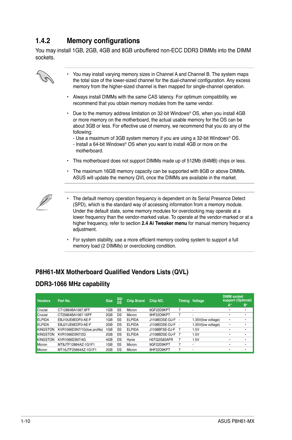 Asus P8H61-MX User Manual | Page 20 / 60