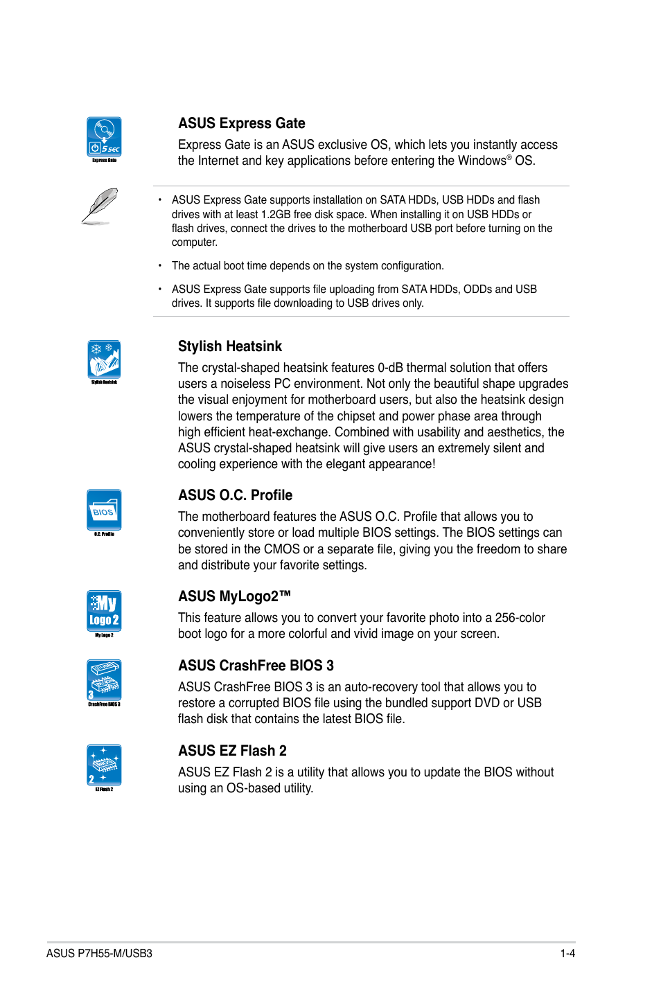 Asus P7H55-M/USB3 User Manual | Page 17 / 78