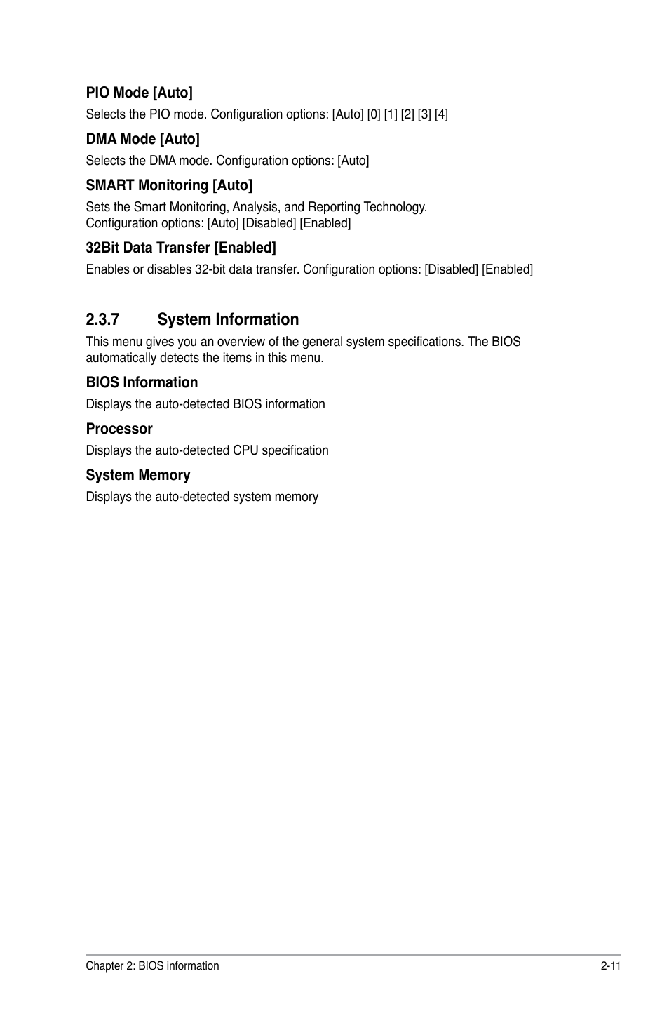 7 system information, System information -11 | Asus P7H55-M/USB3 User Manual | Page 57 / 78