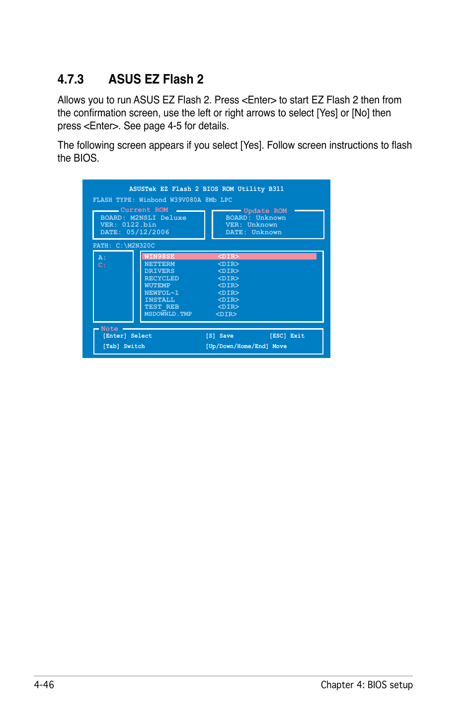 3 asus ez flash 2 | Asus M2N-SLI Deluxe User Manual | Page 110 / 164