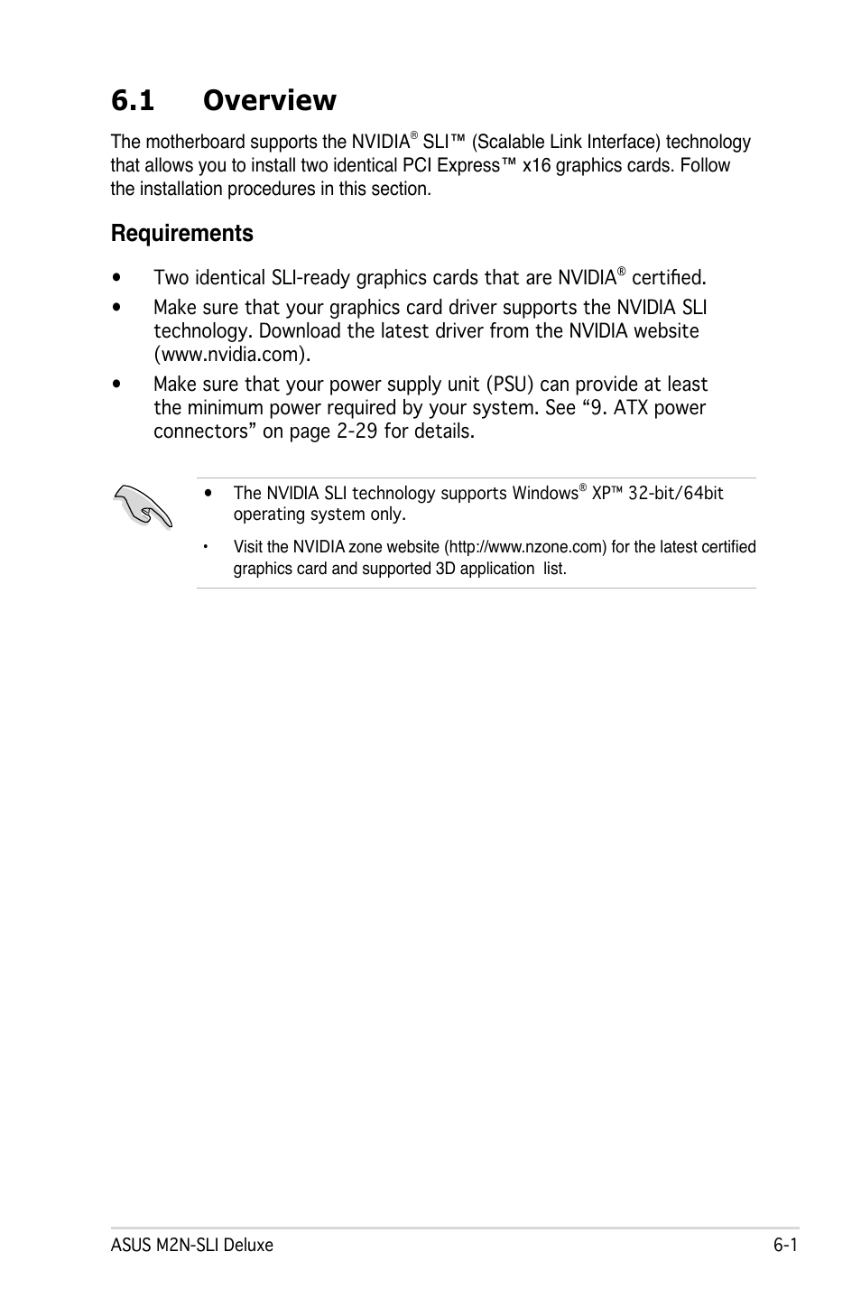 1 overview, Requirements | Asus M2N-SLI Deluxe User Manual | Page 159 / 164