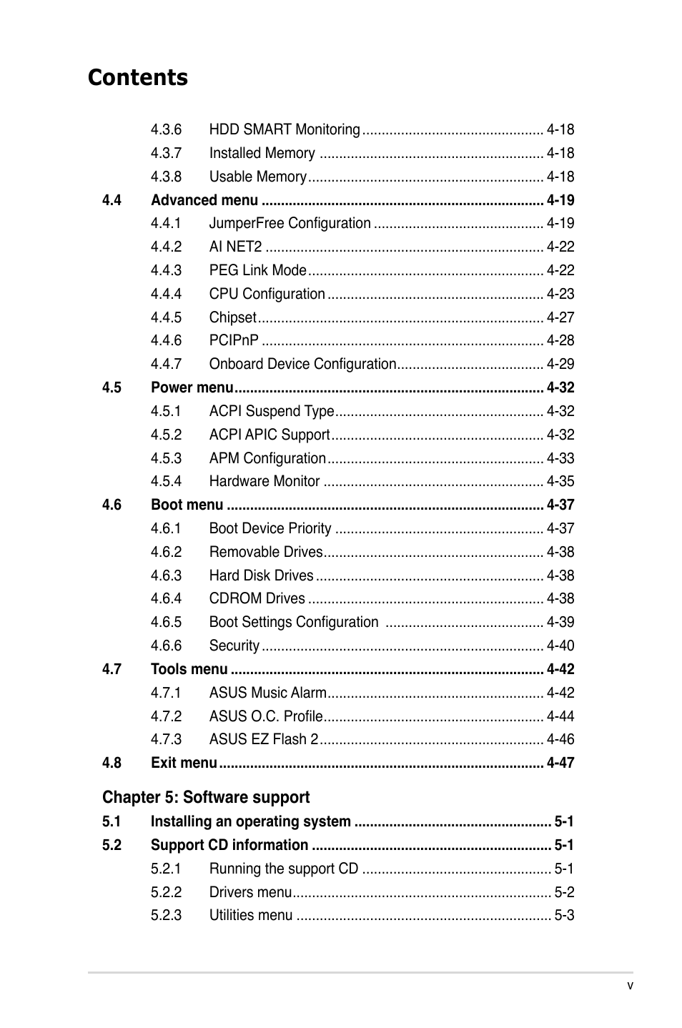 Asus M2N-SLI Deluxe User Manual | Page 5 / 164