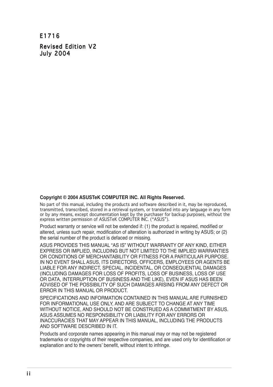 Asus P5GDC-V Deluxe User Manual | Page 2 / 136