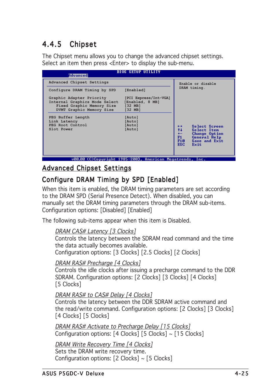 5 chipset chipset chipset chipset chipset, Advanced chipset settings | Asus P5GDC-V Deluxe User Manual | Page 89 / 136