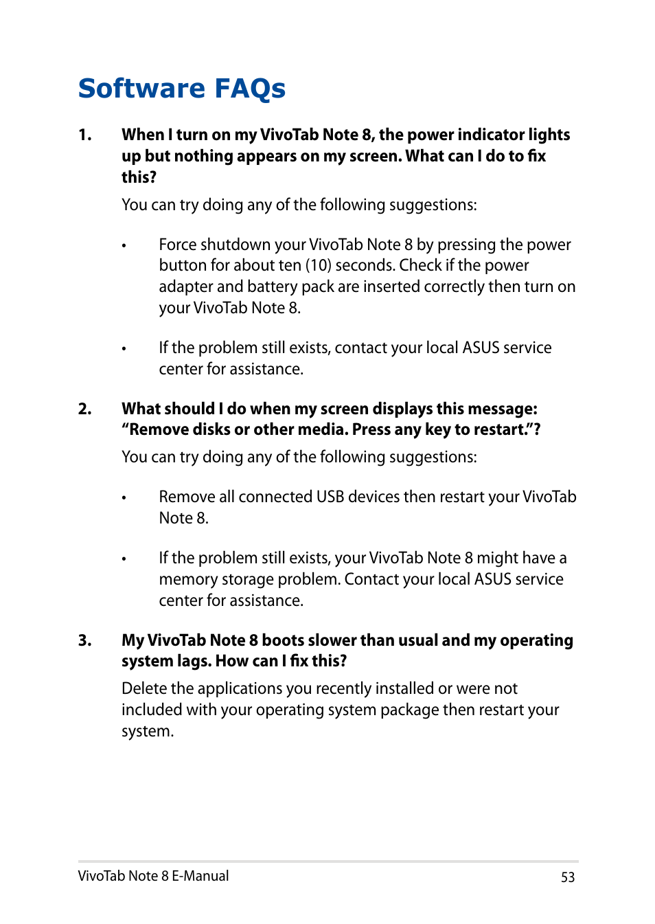 Software faqs | Asus R80TA User Manual | Page 53 / 76