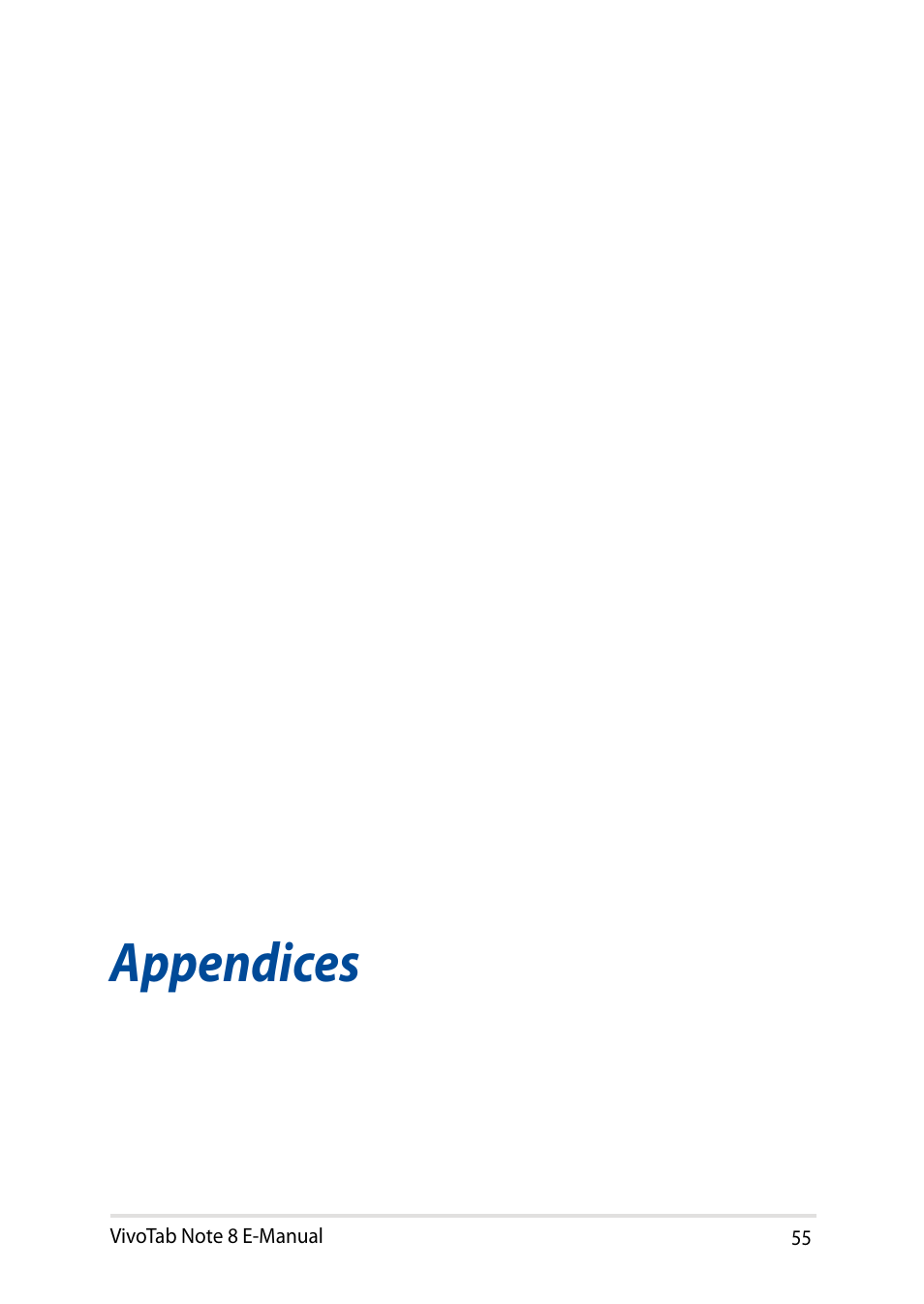 Appendices | Asus R80TA User Manual | Page 55 / 76