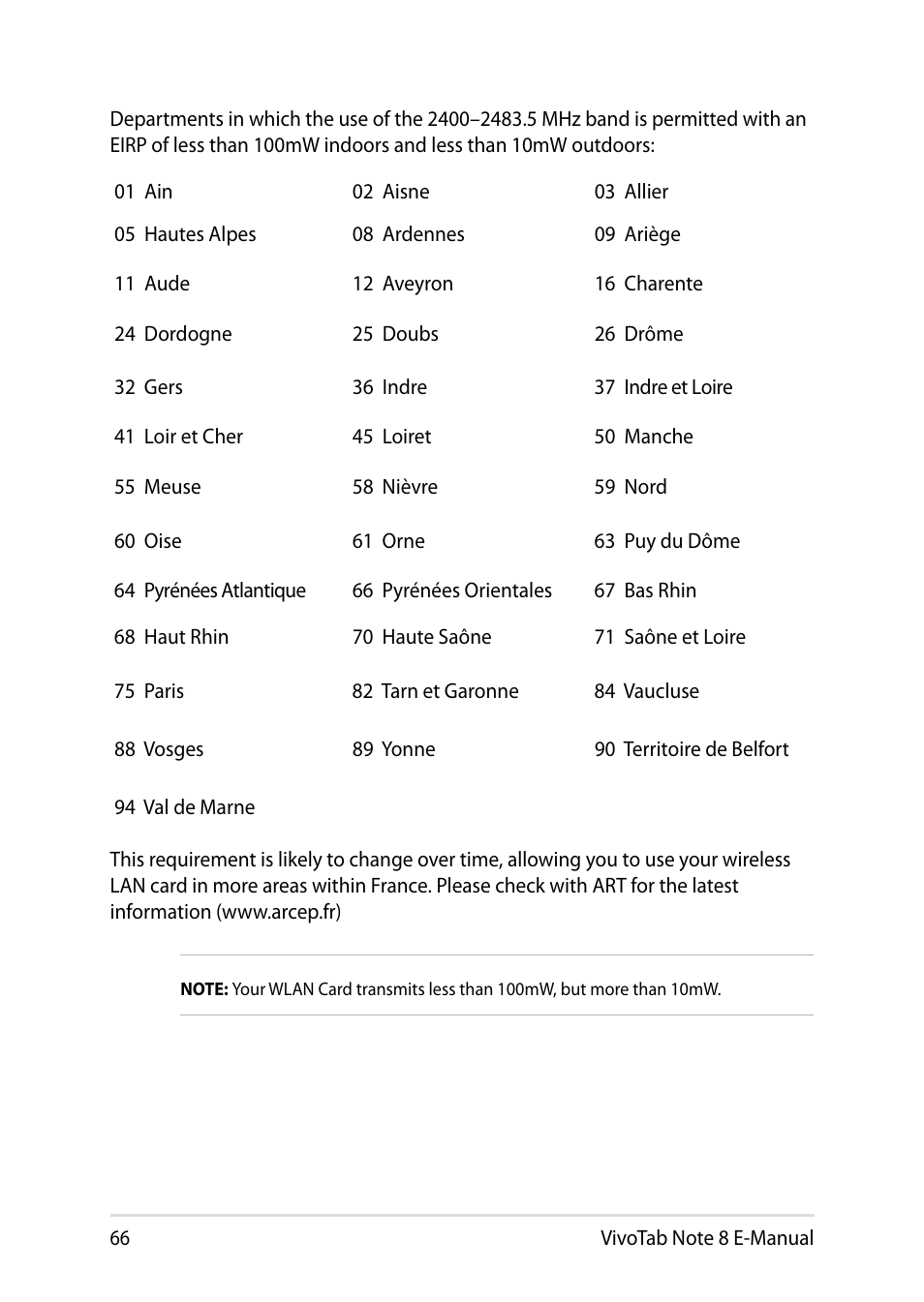 Asus R80TA User Manual | Page 66 / 76