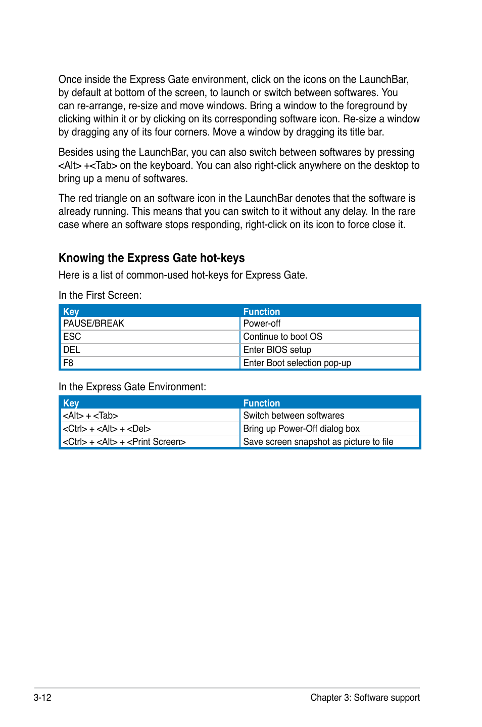 Knowing the express gate hot-keys | Asus P5Q-EM User Manual | Page 114 / 122