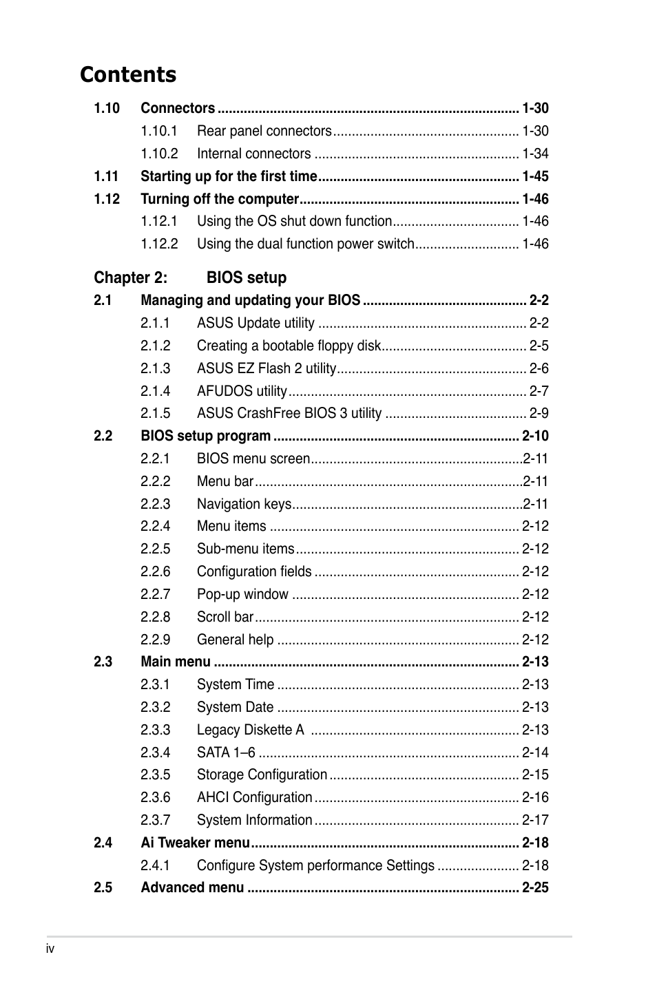 Asus P5Q-EM User Manual | Page 4 / 122