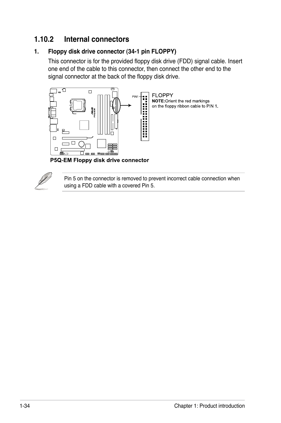 2 internal connectors, 2 internal connectors -34 | Asus P5Q-EM User Manual | Page 46 / 122