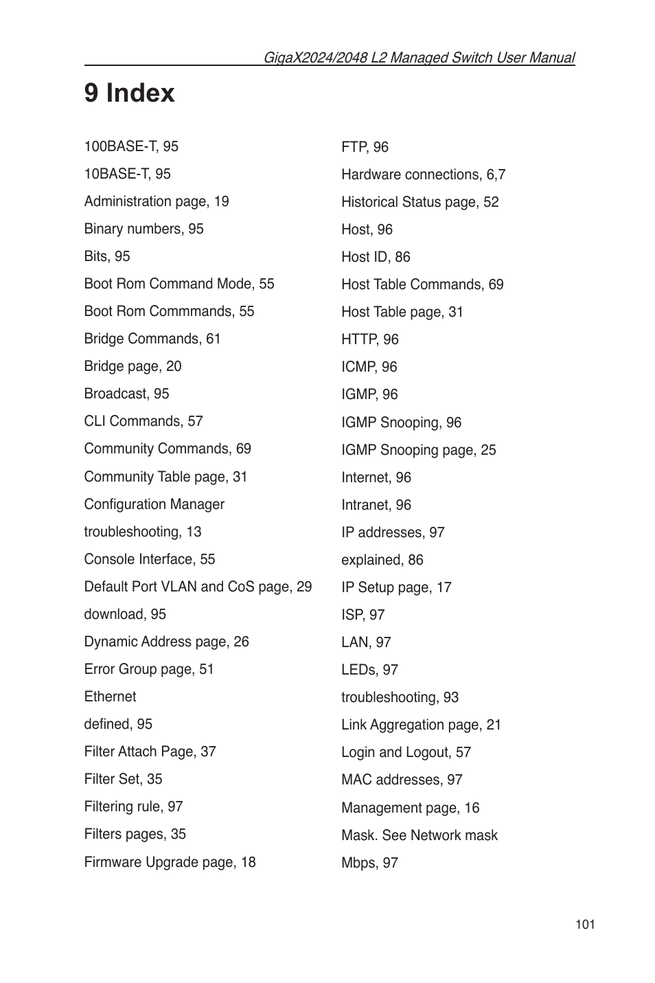 9 index | Asus GigaX2048 User Manual | Page 113 / 115