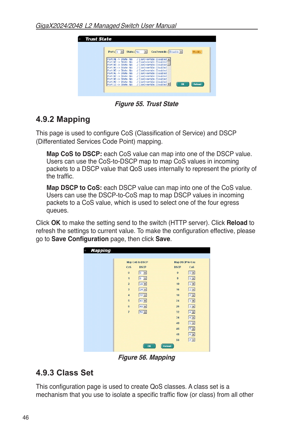 2 mapping 4.9.3 class set, Figure 55. trust state figure 56. mapping, 2 mapping | 3 class set | Asus GigaX2048 User Manual | Page 58 / 115