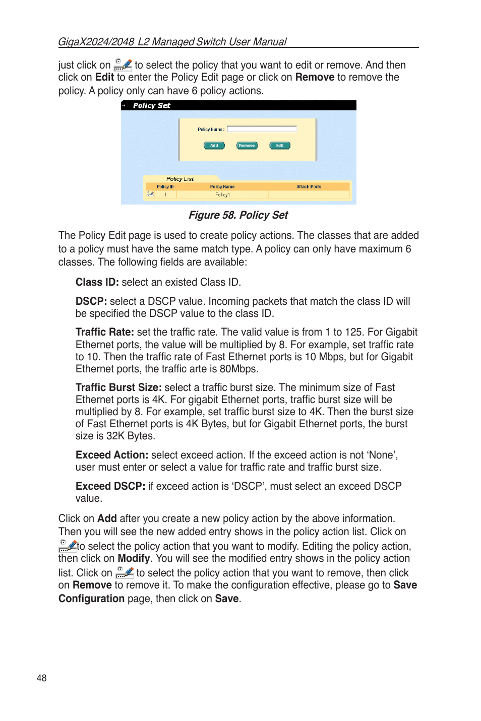 Figure 58. policy set | Asus GigaX2048 User Manual | Page 60 / 115