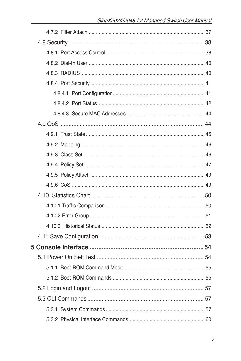 5 console interface | Asus GigaX2048 User Manual | Page 7 / 115