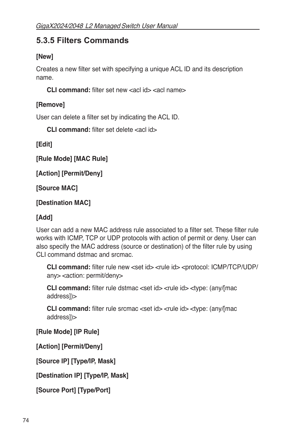 5 filters commands | Asus GigaX2048 User Manual | Page 86 / 115