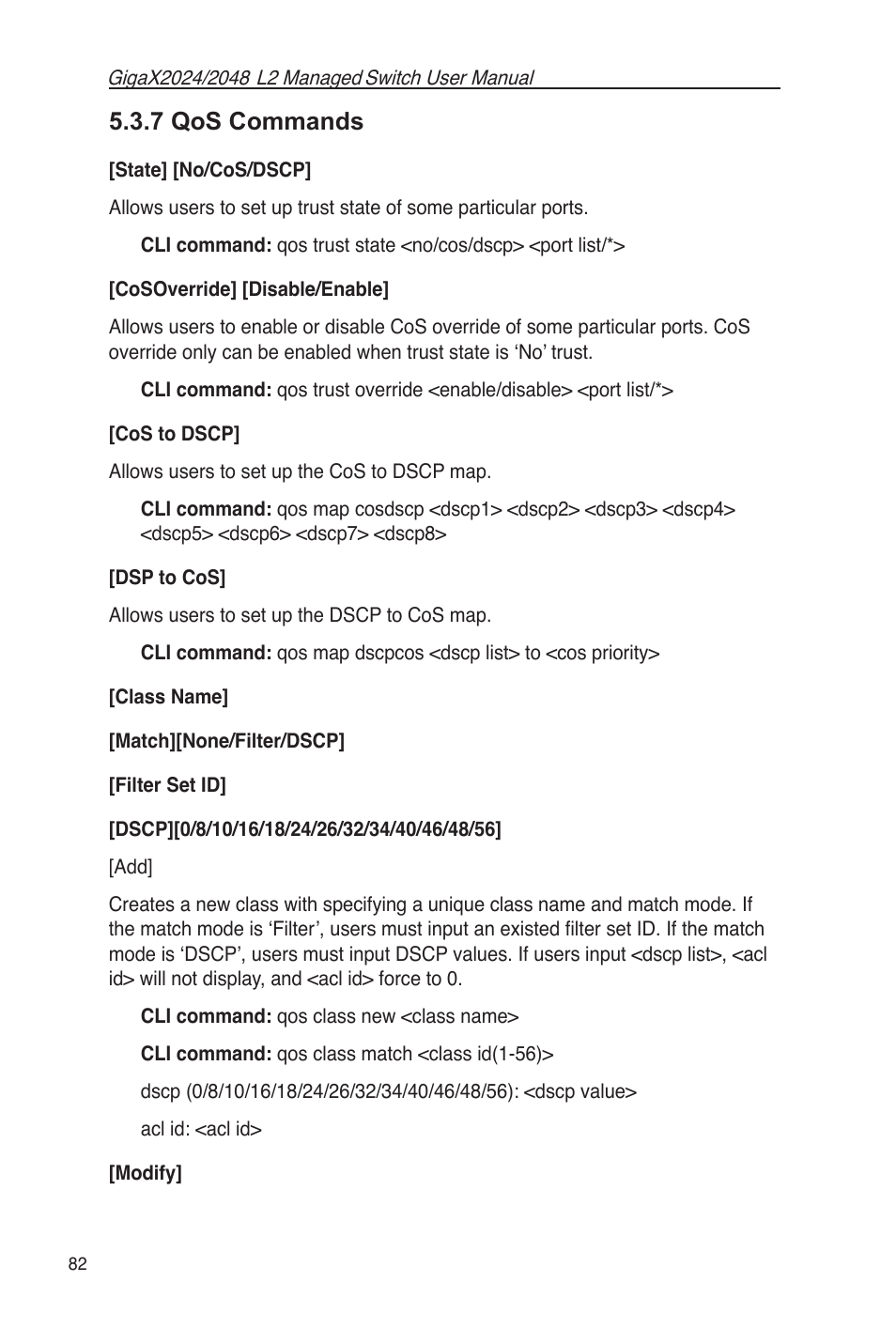 7 qos commands | Asus GigaX2048 User Manual | Page 94 / 115