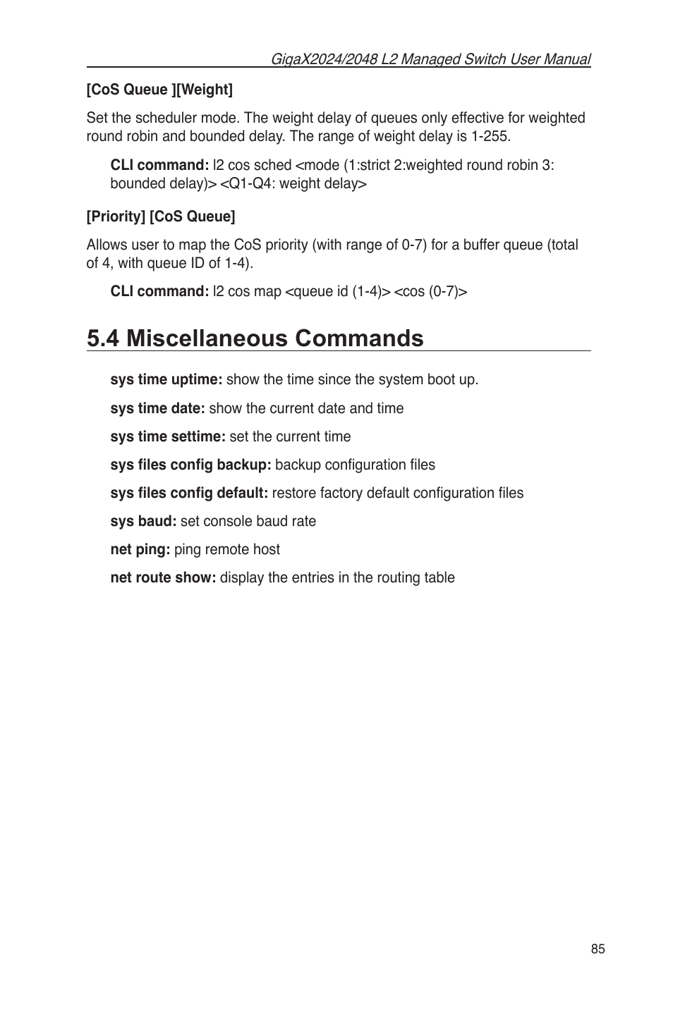 4 miscellaneous commands | Asus GigaX2048 User Manual | Page 97 / 115