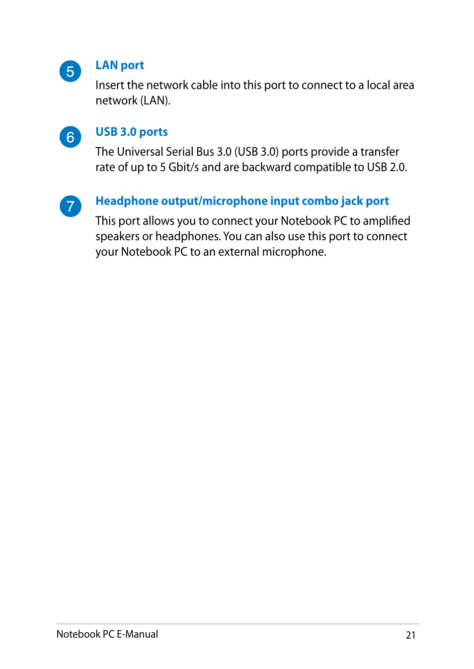 Asus X750JB User Manual | Page 21 / 110