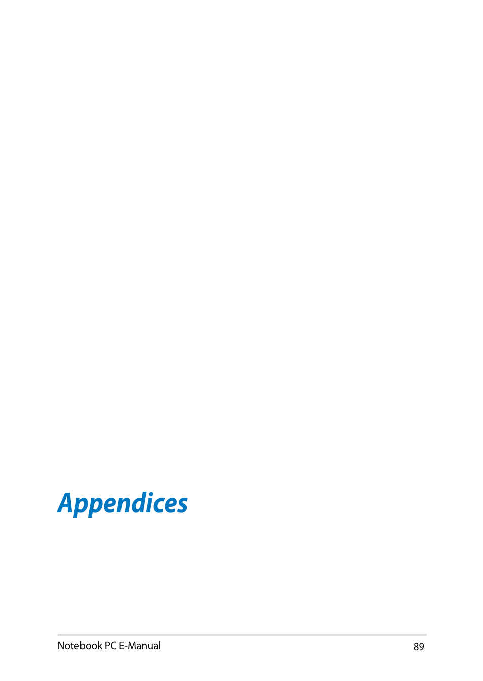 Appendices | Asus X750JB User Manual | Page 89 / 110