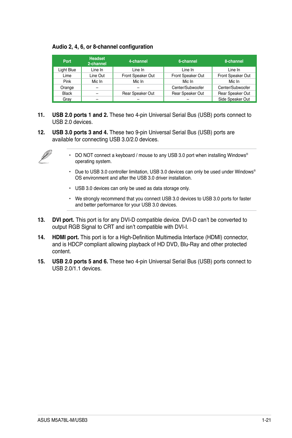 Asus M5A78L-M/USB3 User Manual | Page 31 / 64
