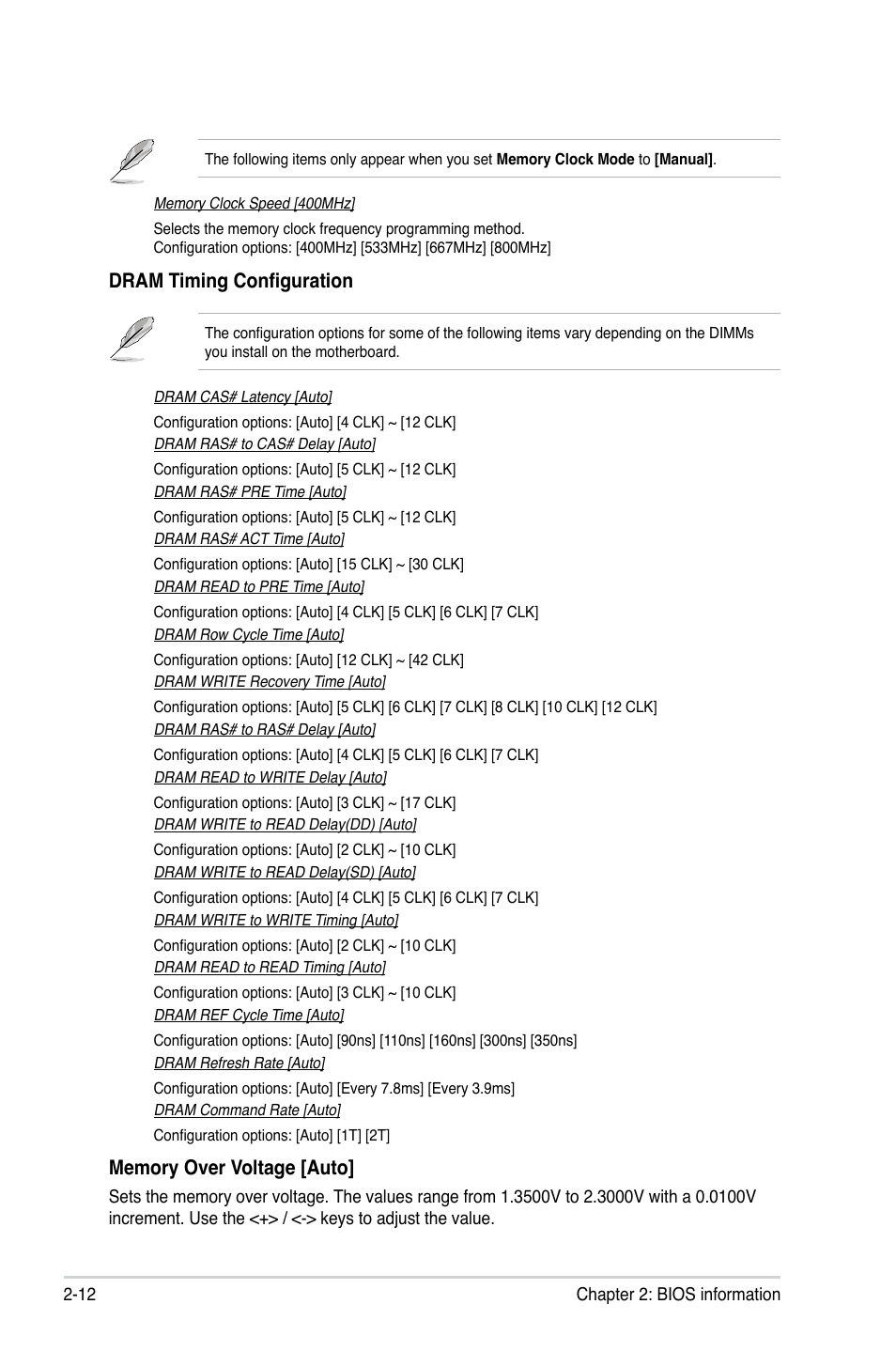 Dram timing configuration | Asus M5A78L-M/USB3 User Manual | Page 50 / 64