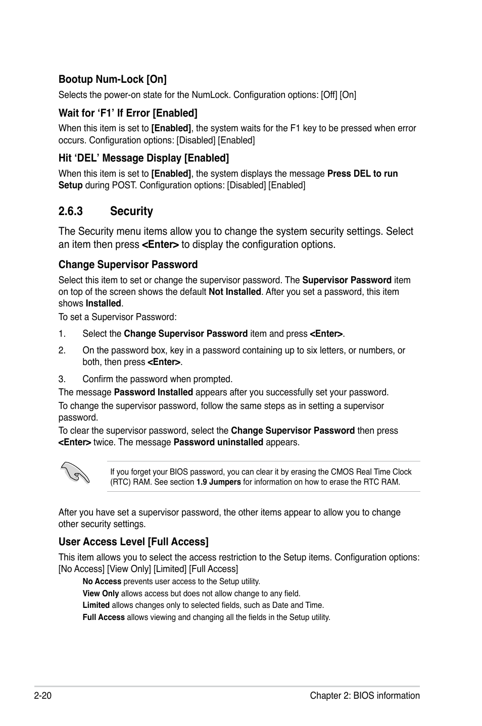 3 security, Security -20 | Asus M5A78L-M/USB3 User Manual | Page 58 / 64