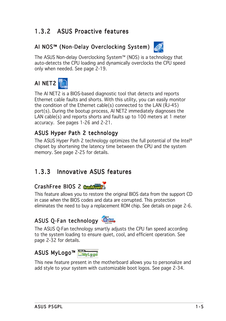 Asus P5GPL User Manual | Page 17 / 92
